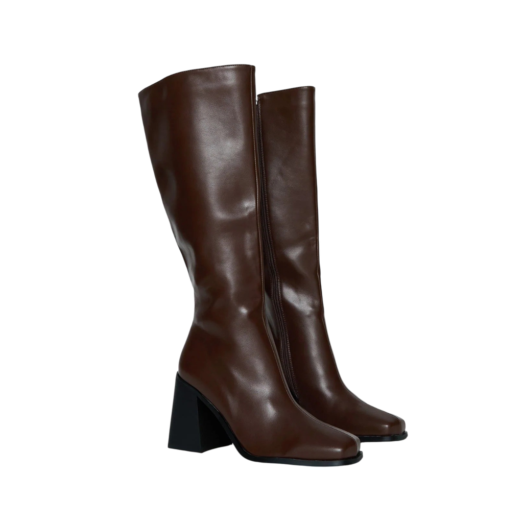 Renzo Knee High Boots Brown