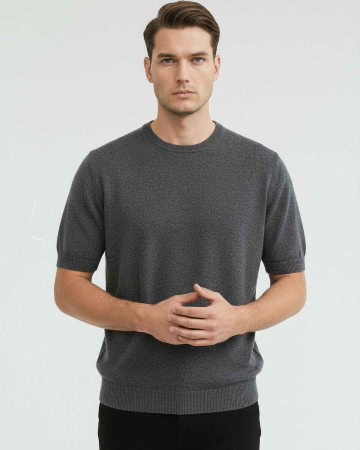 Wool T-Shirt Short Sleeve Cashmere Base Layer