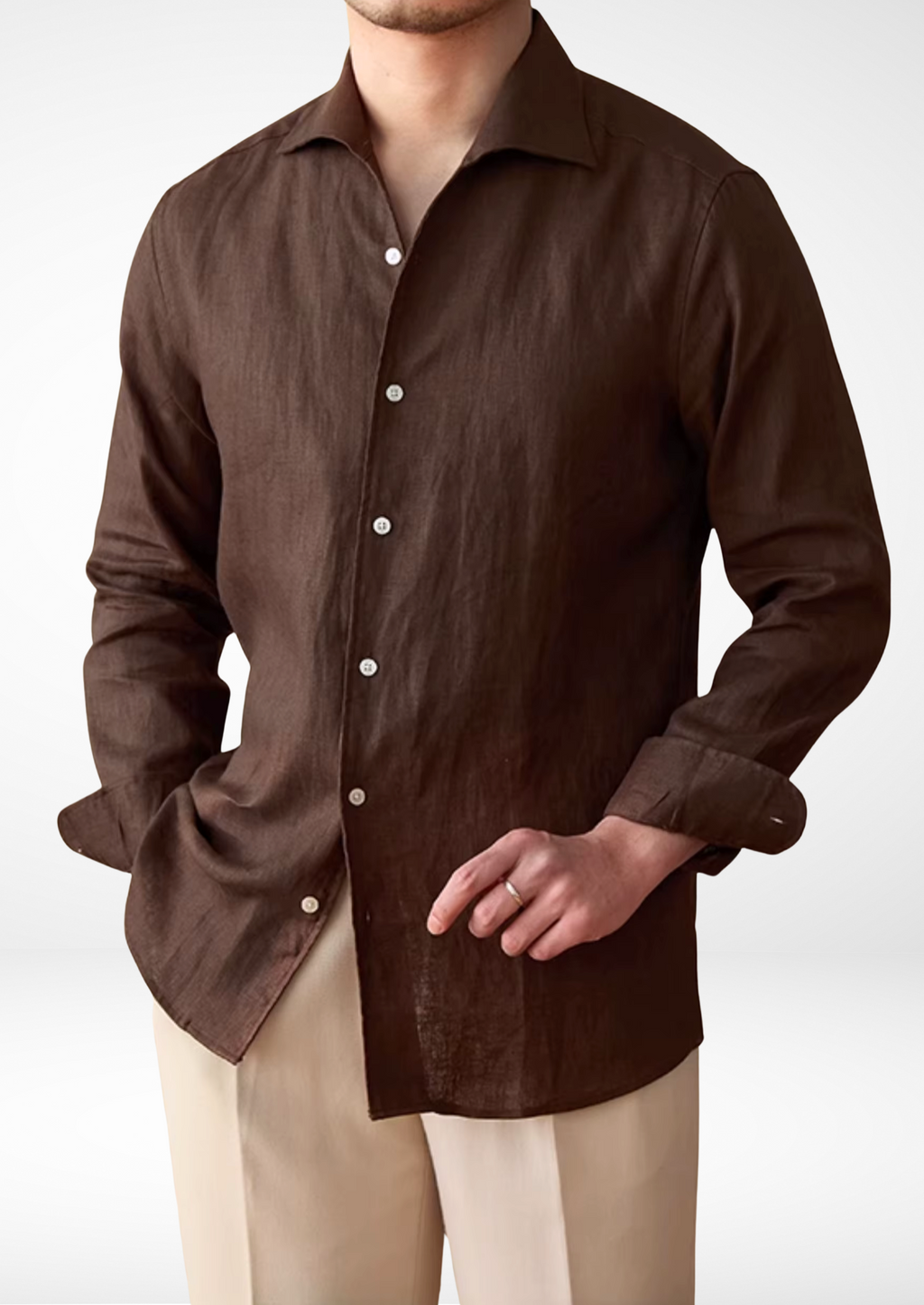PORTOFINO COASTAL SHIRT - Dark Brown