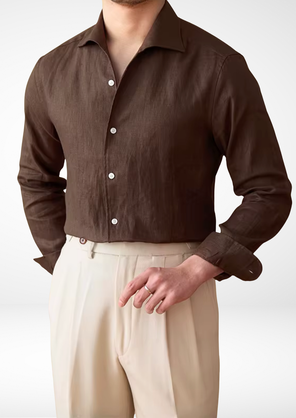 PORTOFINO COASTAL SHIRT - Dark Brown