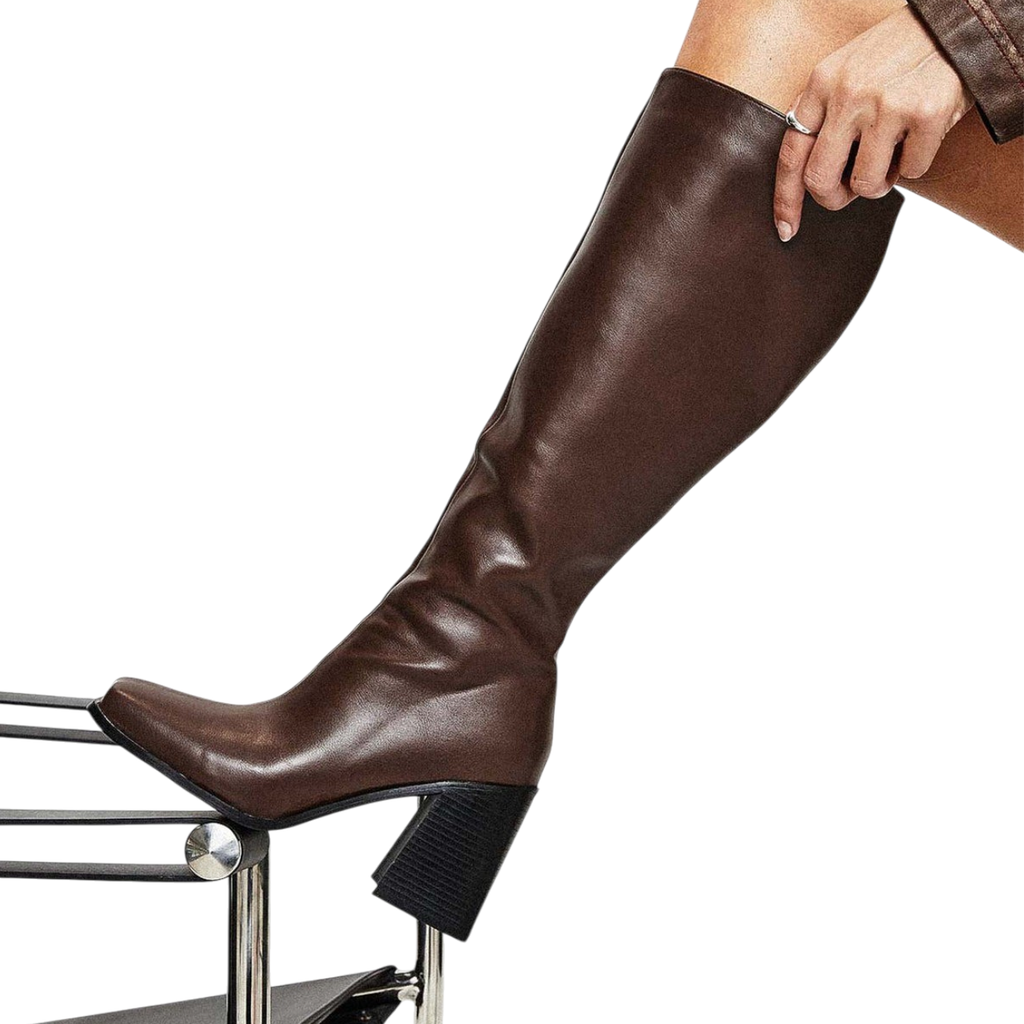 Renzo Knee High Boots Brown